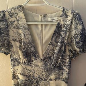 Vici French toile print midi dress